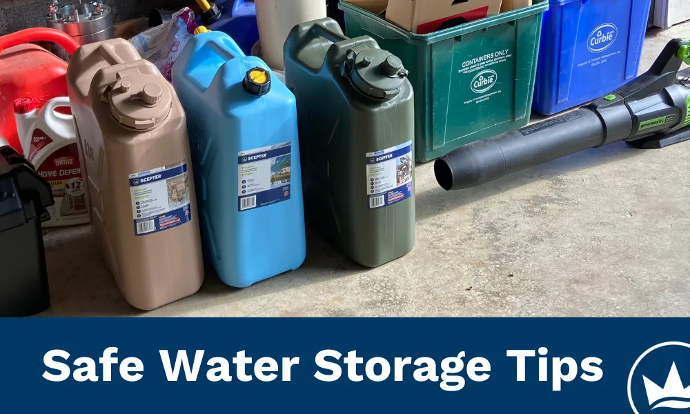 Scepter 5-gallon water storage container with dispensing spout